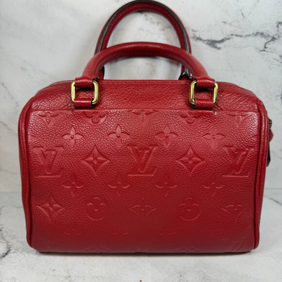 Louis Vuitton Empreinte Speedy 20 Cherry Red NM Bandouliere leather mini LV bag - Picture 2 of 15